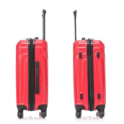 InUSA VASTY 20-Inch Carry-On Hardside Spinner Luggage Lightweight Red - color: Red, size: 20 Inch