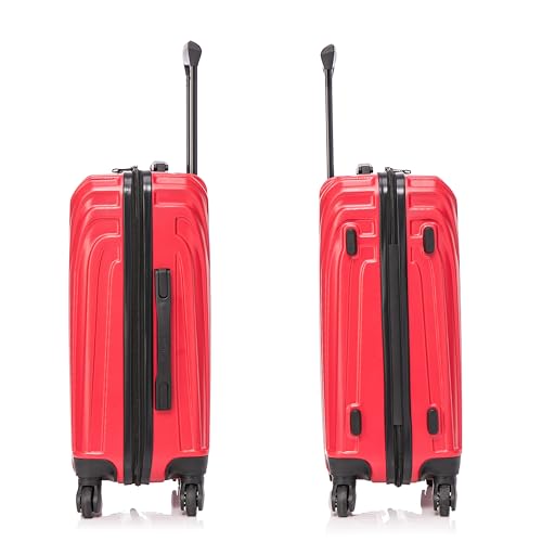 InUSA VASTY 20-Inch Carry-On Hardside Spinner Luggage Lightweight Red - color: Red, size: 20 Inch