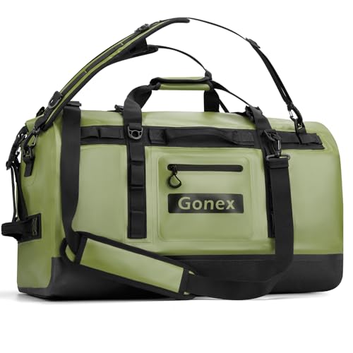Gonex Waterproof Duffel Bag, 90L Heavy Duty Dry Bag, Reinforced Bottom - color: Army Green, size: 90L
