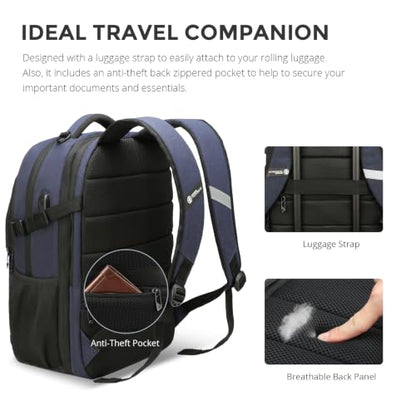 Swissdigital Design Backpack for Men & Women Fit 17-Inch Computer SD1671-12 - color: Blue-l, size: 17 Inches
