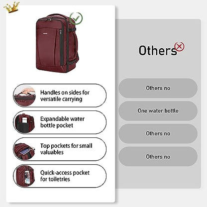 ECOHUB Travel Backpack 18x14x8 Frontier Airlines Personal Item Bag Red - color: Red, size: 18 inch