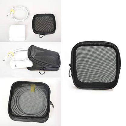 patu Mesh Travel Toiletry Bag, Transparent Standing Pouch, Portable Shaving Washing Kits Organizer, Personal Care Trip Case, 4 Packs, Size S, Black - size: Small, Black (4 Pack)