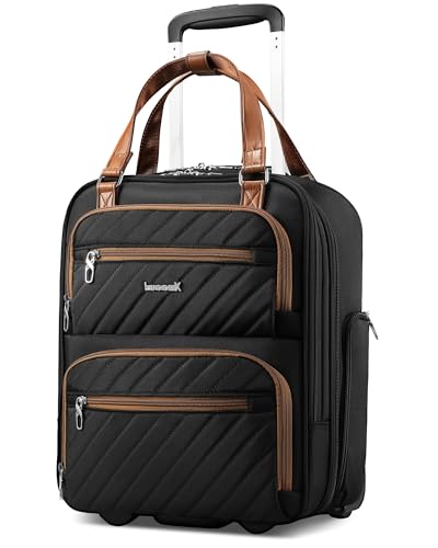 LUGGEX Underseat Carry On Bag, Chestnut Black, 16" - color: Chestnut Black, size: Underseat 16 inch