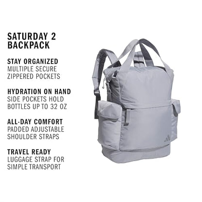 adidas Saturday Tote Backpack 23L - color: Halo Silver Grey/2