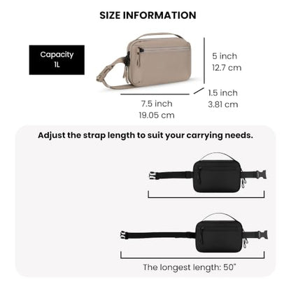 Sherpani Hyk, Small Sling Bag, Lightweight Travel Fanny Pack - color: Dune