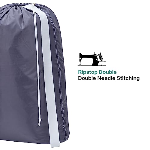 HOMEST XL Laundry Bag with Strap, Clothes Organizer for Dorm & Travel - color: (1 pack) Grey