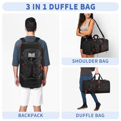 BOSSTIN Gym Bag for Men & Women, 45L-50L Expandable Sports Duffle Bag - color: Black