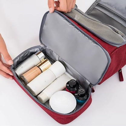 Lightweight Waterproof Travel Hanging Toiletry Bag - Makeup & Toiletries Organizer with Hook for Men & Women (Black) - color: Black