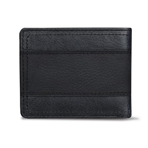 Columbia Mens RFID Slim Bifold Wallet With ID Window Black Two Tone - color: Black Two Tone