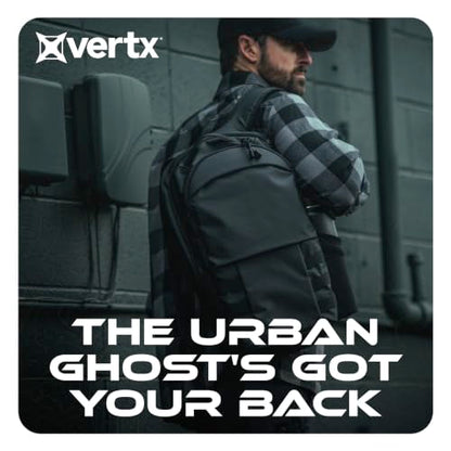 Vertx Urban Ghost Tactical Backpack (20L) – Durable Ripstop CCW Carry Pack with Rapid Access Tab, Lockable Zippers, It's Black - One Size - color: It's Black - 20l, style: Urban Ghost Pack 20l