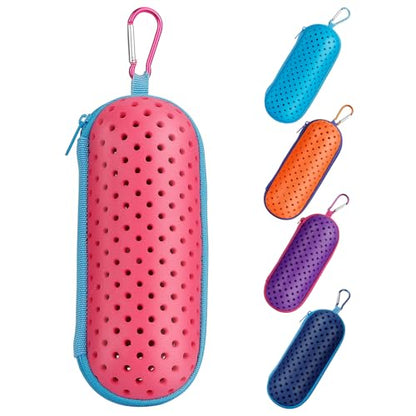 Swim Goggle Case, Protective Cases with Clip - color: Pink