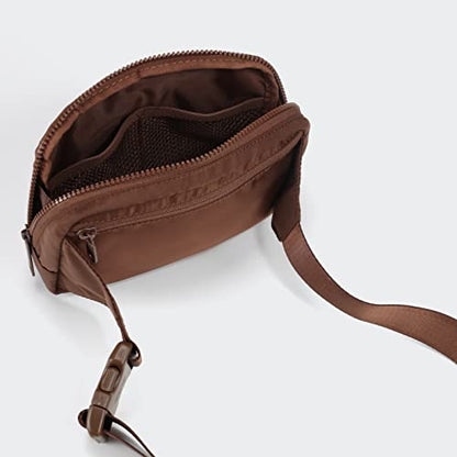 Pander Belt Bag Large 2L, Nylon Fanny Pack Purse for Women and Men with Adjustable Strap - color: Coca Mocha