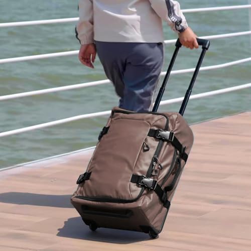 Traveler's Choice Softside Upright Wheeled Duffel Bag - color: Dark Brown