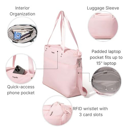 Baggallini Carryall Laptop Tote - color: Bagg Pink