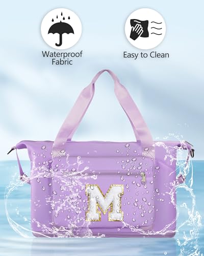 Women Girl Birthday Gifts Weekend Sleepover Overnight Duffle Bag - color: Purple, style: M