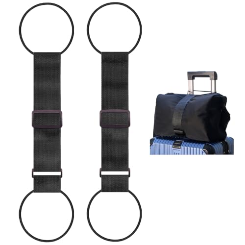 Luggage Straps for Suitcases Luggage Straps, 2-Piece Black - color: Black