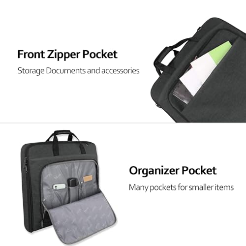 MATEIN Garment Bags for Hanging Clothes, Large Travel Suit Bag with Strap - color: Dark Grey