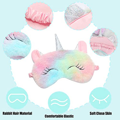 2 Pcs Cute Sleep Mask Cute Animal Sleep Mask Soft Plush Blindfold Eye Covers for Women Girls Kids - color: Style4