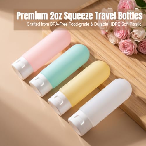 20 Pack Travel Bottles for Toiletries, Travel Containers with Pill Case - color: Multi Color B