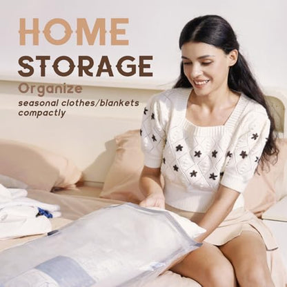 Vacbird Jumbo Vacuum Storage Bags for Bedding, Blanket Storage Space Saver - size: 15 Jumbo Size