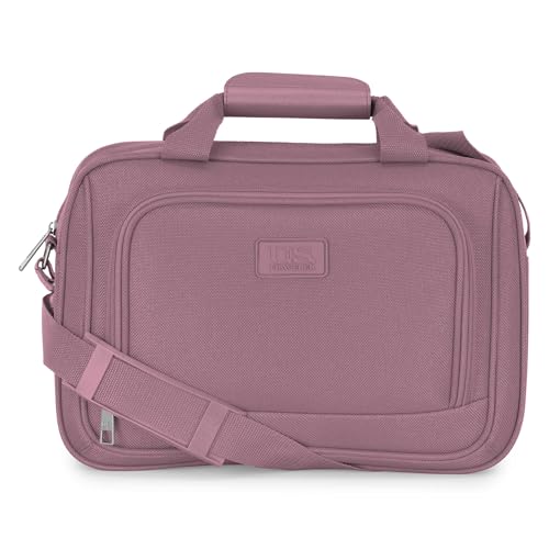 U.S. Traveler Rio Lightweight Softside Rolling Carry-on Suitcase, 4-Wheel Set, Mauve - color: Mauve, size: 22"/14"