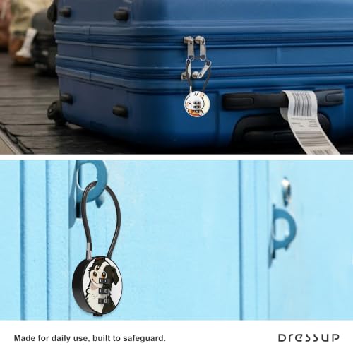 DRESSUP Cute Luggage Locks for Suitcase, Backpack, Bag Zipper, Gym Locker