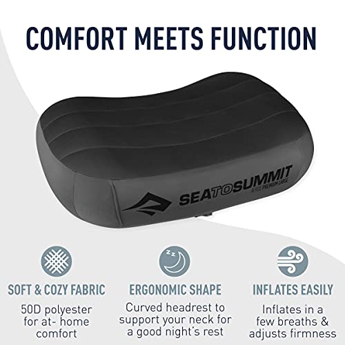 Sea to Summit Aeros Premium Inflatable Pillow, Large, Lime - color: Lime, size: Large