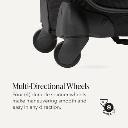 SWISSGEAR Sion Softside Expandable Spinner Luggage Durable Lightweight Travel Suitcase, Black, 2-Piece Set (Carry-On/Large) - color: Black, size: 2-Piece Set (Carry-On/Large)
