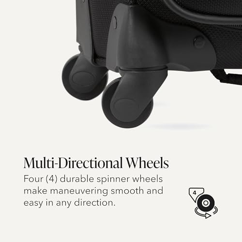SwissGear Sion Softside Expandable Spinner Luggage Durable Lightweight Travel Suitcase, Black, 2-Piece Set (Carry-On/Large) - color: Black, size: 2-Piece Set (Carry-On/Large)