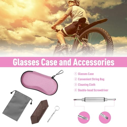 FINTIE Sunglasses Case, Hard EVA Shell Shockproof Sport Glasses Case - color: Pink