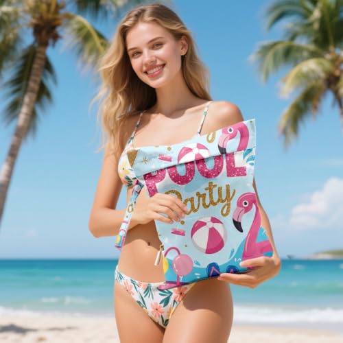 Pool Wet Dry Waterproof Bag, Travel Laundry Wet Bag for Swimsuit - color: Pool2