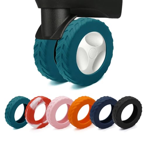 Luggage Wheel Covers, Anti Dust & Scratch, For 2-2.4" wheels - Lake Blue - color: Lake Blue
