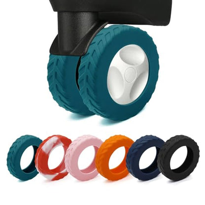Luggage Wheel Covers, Anti Dust & Scratch, For 2-2.4" wheels - Lake Blue - color: Lake Blue