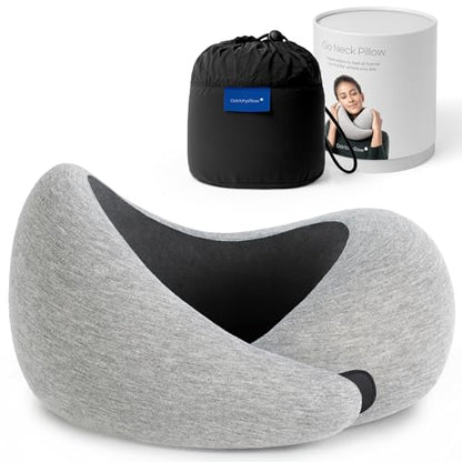 Ostrichpillow GO Travel Pillow, 360° Memory Foam Support, Soft & Washable - color: Midnight Gray