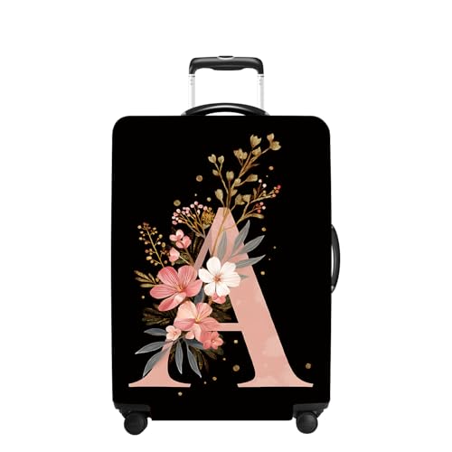 Letter A Luggage Cover Washable Suitcase Protector Anti-scratch Suitcase cover Fits 28-30 Inch Luggage L - color: Letter A, size: L(28-30inch suitcase)