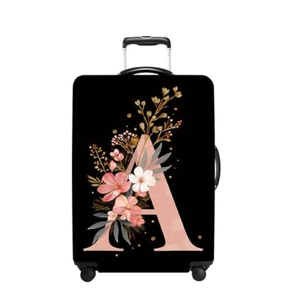Letter A Luggage Cover Washable Suitcase Protector Anti-scratch Suitcase cover Fits 28-30 Inch Luggage L - color: Letter A, size: L(28-30inch suitcase)