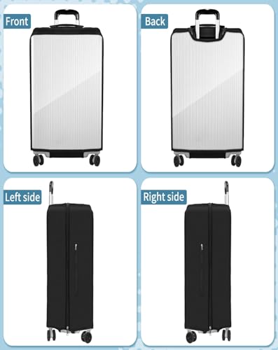 Yotako Upgraded Double Zippered Transparent PVC Suitcase Cover - size: 30inch