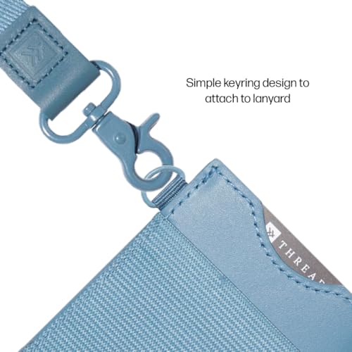 Thread Wallets Ultra Slim Minimalist Leather Card Holder Wallet (Surf Blue) - color: Surf Blue