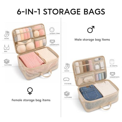 GIVLEFLY Compression Packing Cube, Large Travel Organizer Bag