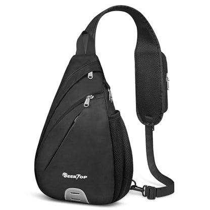 Seektop Anti Theft Crossbody Bag for Women RFID Blocking Sling Bag 7L - color: Black