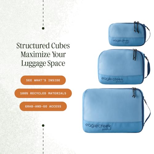 Eagle Creek Pack-It Reveal Cube Set, XS/S/M, Blue Dawn - color: Blue Dawn