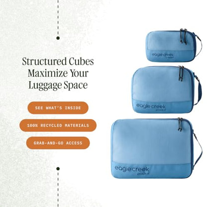 Eagle Creek Pack-It Reveal Cube Set, XS/S/M, Blue Dawn - color: Blue Dawn