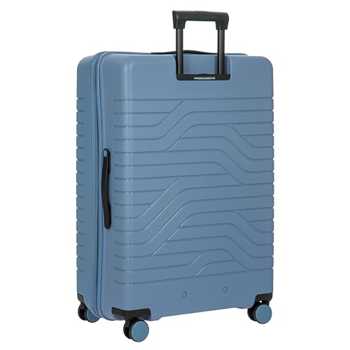 Bric's B|Y Ulisse Checked Luggage with Spinner Wheels – Expandable Lightweighted Hard Shell Suitcase, TSA Combination Lock - Removeable Wash Bag Included - 30 Inch, Grey Blue - color: Grey Blue, size: Checked-large