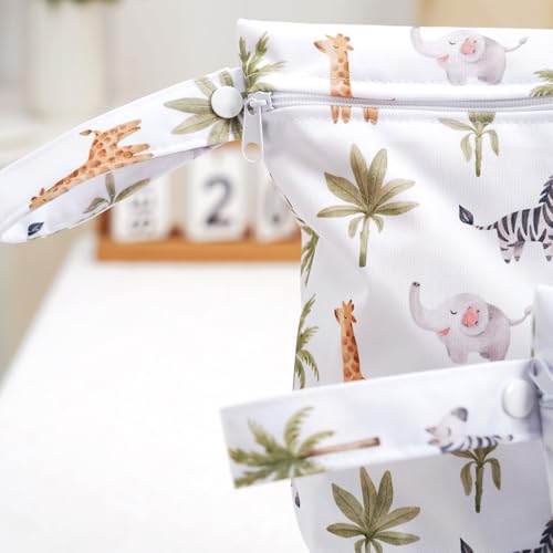 Happy Flute 3 Set Wet Bag Storage Bag Zipper Waterproof Washable - color: EF643