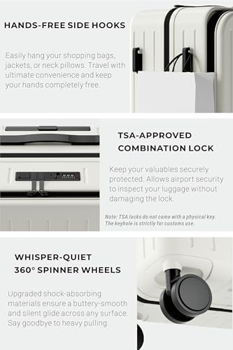 24-Inch Front Opening Hardside Checked Luggage, Dark Gray - color: Gray, size: 24 Inch Checked
