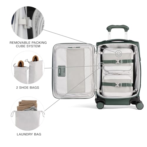 Travelpro VersaPack+ Softside Carry-On Luggage Suitcase, Green, 21-Inch - color: Desert Sage Green, size: Carry On