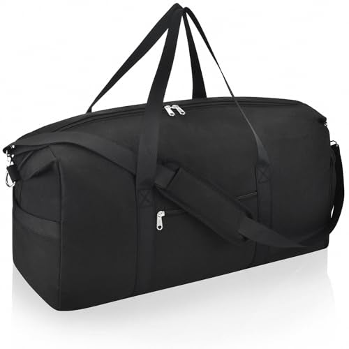 Carry On Luggage 22x14x9 Airline Approved, 40L Gym Duffle Bag for Travel - color: Black, size: 40L