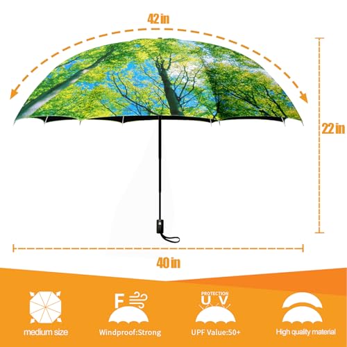 Folding Umbrella, Automatic Small Compact, Sun & Rain - color: SZ50