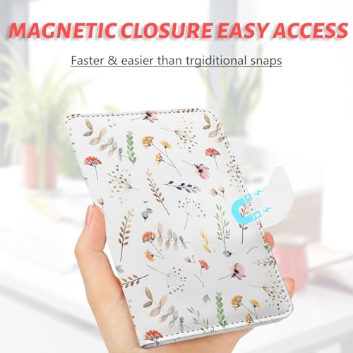 Passport Holder, Cute Travel Wallet Cover with RFID Blocking, Flower - color: A-Twig