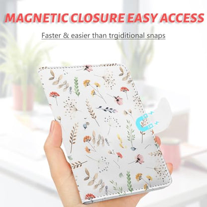 Passport Holder, Cute Travel Wallet Cover with RFID Blocking, Flower - color: A-Twig